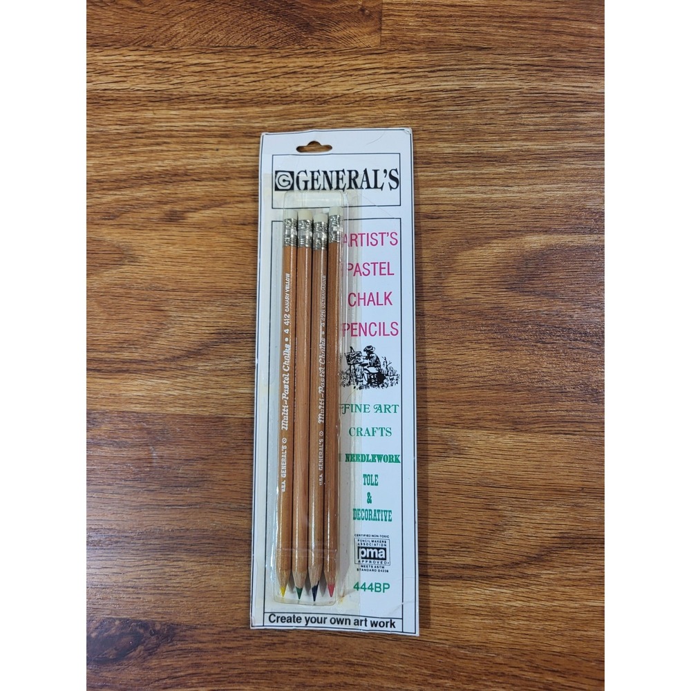 New Generals Artists Pastel Chalk  Pencils 444BP  4 Packs